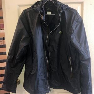 Lacoste Men's Water Resistant Rain Jacket/Raincoat